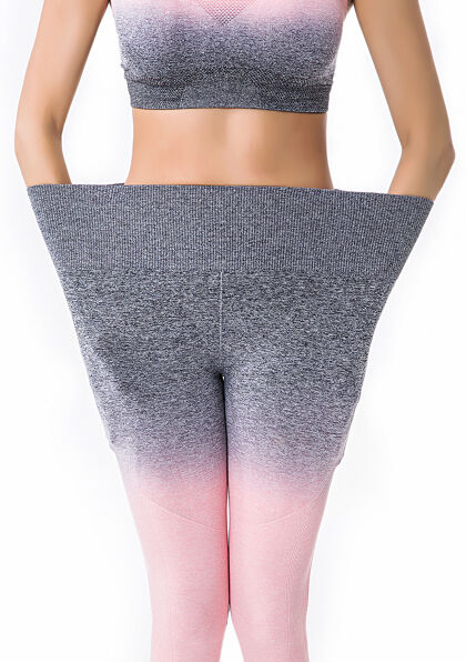 Ombre Style High Waisted Seamless Yoga Leggings - I’m Loving Yoga