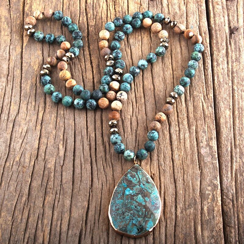 Natural Stone Beaded Necklace orders • Bohemian Inspired Jewelry